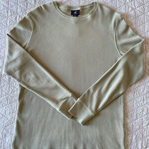 H&M Slim Fit Waffled Jersey Shirt - Men’s Medium - Green